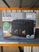 EGL 9L Dual Air Fryer. RRP £69.99 - Grade U