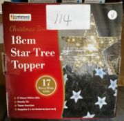 18cm Star Topper Tree Christmas. RRP £20 - Grade U