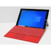 Microsoft Surface 3 Windows 10 Intel X7-Z8700 4GB DDR3 128GB SSD Webcam Wi-Fi (Red)