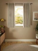 John Lewis Wellesley Pair Lined Eyelet Curtains, Silver Grey, W228 x Drop 137cm