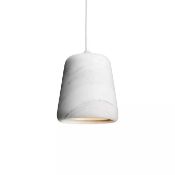 New Works Material E14 LED Pendant, White Marble