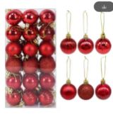 1Box Christmas Balls Christmas Tree Ornaments Ball Xmas Hanging Tree Pendants