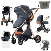 Baby Stroller 3 In 1 Baby Stroller Baby Car Travel Trolley High Landscape Street Mom Luxury