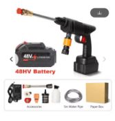 Portable High Pressure Washer 30Bar Car Water Gun Lithium Battery Charging Wireless Spray Cleaner