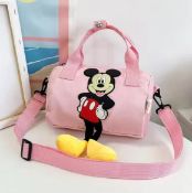 Disney Mickey Mouse Crossbody High-Capacity Bowling Bag Fashionable Nylon Bucket Bag Mickey Patte...