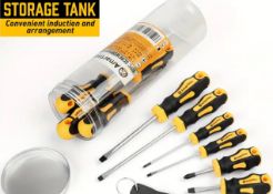 10 Pc Magnetic Screwdrivers, 5 Phillips And 5 Slotted Professional Buffer Handle Screwdrivers