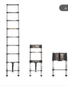 5FT/2.6M Multi-Purpose Folding Telescopic Ladder For Decorating Painting In/Outdoor Extendable