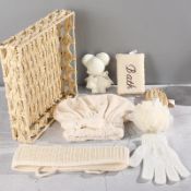 Gift Bath Set Bear Towel Coral Velvet Hair Strap Bath Flower Pullback Strip Combination Bath