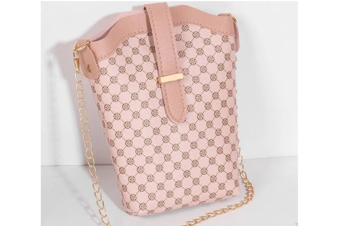 New Fashion Plaid Polka Dot Print Single Shoulder Bag, Casual Oblique Chain Crossbody
