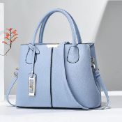 Fashion Faux Leather Tote Bag, Elegant Textured Large Capacity Shoulder Hand Bag For Ladies