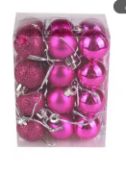 30mm Christmas Xmas Tree Ball Bauble Hanging Home Party Ornament Decor