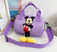 Disney Mickey Mouse Crossbody High-Capacity Bowling Bag Fashionable Nylon Bucket Bag Mickey Patte...