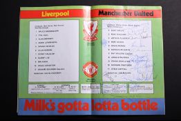 A signed Liverpool v Manchester United 1983 League Cup Final Programme