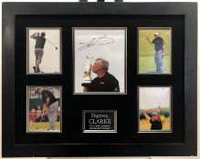 DARREN CLARKE framed original signature presentation.