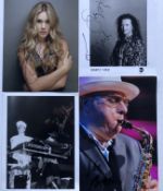 BRITISH MUSIC ARTISTS; Joss Stone, Mick Hucknall, Howard Jones & Van Morrisons signatures
