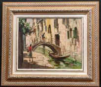 Framed Italian Oil on Canvas by G. Salvitati