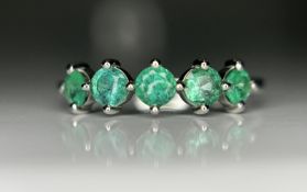 Beautiful 0.59Ct Natural Emerald Ring & Platinum 950