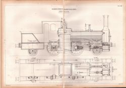 Passenger Engine With W.B.Adam’s Radial Boxes Antique Scarce Diagram-37.