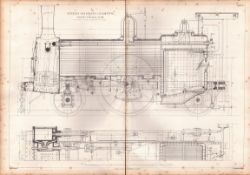 Express Passenger Locomotive Great Eastern Railway Antique Scarce Diagram-48.