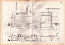 Mixed Traffic Engine Smyrna & Cassaba Railway Turkey Antique Diagram-7.