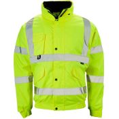 Supertouch 37B42 Hi Vis Breathable 2 In 1 Bomber Jacket Yellow Size M