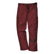 4 x Portwest Bradford Trousers Maroon 76cm/31