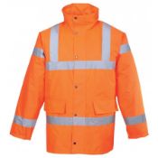 Portwest Orange Hi Vis Traffic Jacket Size L