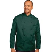 Dennys Chef Jacket Bottle Green Black Buttons Size S
