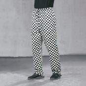 4 x Dennys Chefs Trousers - Black White Check XXL