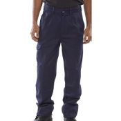 4 x Beeswift Super Click Heavyweight 9oz Work Trousers Navy Size 34