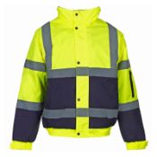 Hi Vis 2 Tone Bomber Jacket Size XL
