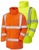 Leo Workwear Tawstock A01 Hi Vis Orange Waterproof Jacket Class 3 Size S