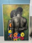 Damilola Olusegun, Charcoal & Acrylic On Canvas, Finding Lulu IV, 2021