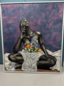 Damilola Olusegun, Charcoal & Acrylic On Canvas, Lucid Dreams 2022