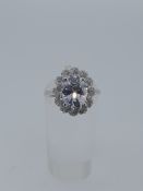 Silver Dress Ring Set With CZ Stones