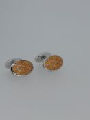 Hackett Designer Enamelled Cuff Links