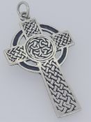 Silver Celtic Cross Middle Age Style
