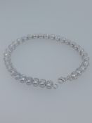Silver CZ Set Dress Bracelet