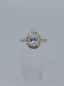 Silver Dress Ring Set With CZ Stones