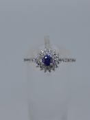 Silver Stamped 925 Dress Ring Set With CZ Stone, Centres Tone Measures 5.94 mm Diameter. Finger S...