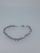 Silver 925 Stamped Pierced Bead Bracelet