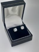 Silver Drop Earring Set With CZ Stones
