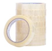 144 x Easy Tear Adhesive Tape Rolls 18mm x 66m