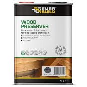 Everbuild Wood Preserver – Interior and Exterior Use Slate Grey 5L