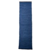 Navy Knitted Runner Wool Rug (60 x 230cm) RRP - £196