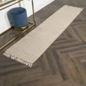 Zig Zag Jute Runner Rug (60 x 230cm) RRP - £180