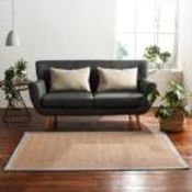 Chelsea Jute Rug with Cotton Grey Border 120x180cm RRP - £115