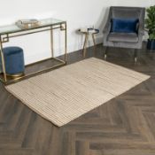 Striped Wool & Jute Rug RRP - £150