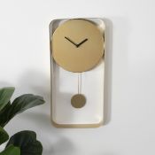 Modern Gold Metal Wall Clock RRP - £60
