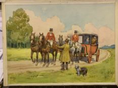 Original Signed Watercolour by Artist Savile Lumley. Free Post Worldwide